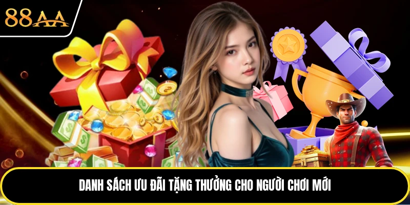 Danh sách ưu đãi tặng thưởng cho người chơi mới
