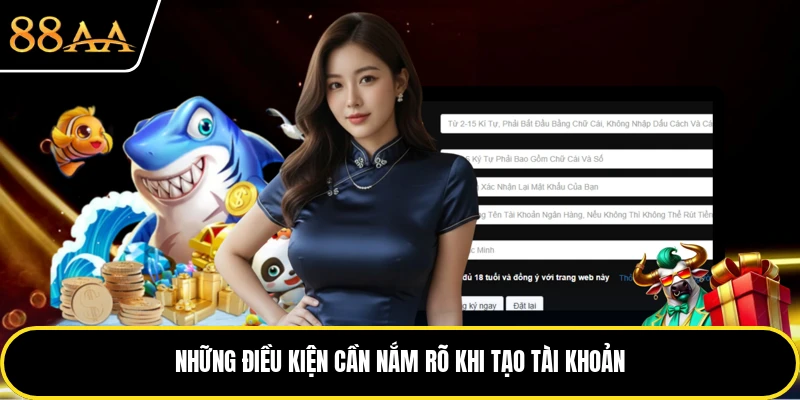 Những điều kiện cần nắm rõ khi tạo tài khoản